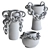 Chained Vessel Set GBS-V01 3D model small image 6