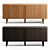 Modern 2-Door Sideboard Set 3D model small image 1