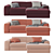 LABERT Velvet Grey Corner Sofa 3D model small image 3