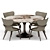 Elegant Dining Set Reves Noizette 3D model small image 1