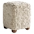 Textured Square Wool Ottoman Bed 3D model small image 7