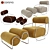 Italian Luxury Tubular Relax Chair 3D model small image 1