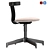 Swivel Chair Upholstered Contemporary Design 3D model small image 2