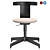 Swivel Chair Upholstered Contemporary Design 3D model small image 3