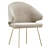 Elegant Emil Cream Gold Chair 3D model small image 1