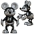 Classic Mickey Mouse Inspired Figure 3D model small image 1