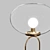 Modern Travertine Floor Lamp 3D model small image 3