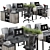 Modern Office Furniture Set 3D 3D model small image 2