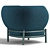 Modern Blue Lounge Chair Export 3D model small image 3