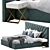 Modern Panoramic Headboard Bed 3D model small image 2