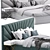 Modern Panoramic Headboard Bed 3D model small image 6