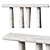 Modern White Marble Console Table 3D model small image 1