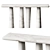 Modern White Marble Console Table 3D model small image 4