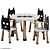 Batman Kids Table and Chair 3D model small image 6