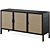 Rattan Wood Sideboard Reyna Sklum 3D model small image 1