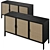 Rattan Wood Sideboard Reyna Sklum 3D model small image 3