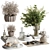 Elegant Decor Set H86 3D model small image 1