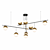 Modern White & Brass Chandelier 3D model small image 1