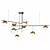 Modern White & Brass Chandelier 3D model small image 3