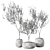 Metal Planter Set with Live Plants 3D model small image 6