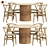 Wooden Hill Table & Vish Chair 3D model small image 6