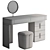 Elegant Nina Dressing Table 3D model small image 5