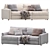 Modern Velvet Corner Sofa by Divan.ru 3D model small image 1