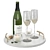 Elegant Champagne Lanson Decor Set 3D model small image 1