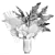 Luxury Dry Flower Bouquet 3D model small image 7