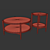 Elegant Olium Side Tables 3D model small image 3