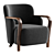 Contemporary Walnut Accent Chair 3D model small image 2