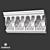 Ornate Gypsum Cornice KA 1115 3D model small image 3