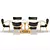 Elegant Dining Set Apriori Calacatta Gold 3D model small image 1