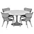  Elegant Dining Set with Calacatta Gold Table 3D model small image 5