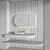 Modern Bathroom Furniture Set 109 3D model small image 4