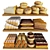 Wooden Pastry Trays Set 3D model small image 1