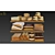 Wooden Pastry Trays Set 3D model small image 7