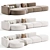 Versatile Belt Modular Sectional Sofa 3D model small image 3