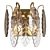 TREVI Brass Chrome Wall Sconce 3D model small image 2