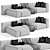 Modern Dimaro Sofa Ottoman Set 3D model small image 5