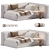 Luxury Velvet Cotton Mini Bed 3D model small image 1