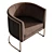 Velvet Cocktail Chair, Luxury Design 3D model small image 5