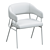 Modern Wire Armchair WestElm 3D model small image 3