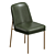 Sleek Metal Leather Dining Chair 3D model small image 2