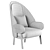 Modern Moon Armchair: Contemporary Elegance 3D model small image 5