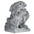 Regal Lion Sculpture 3D Model 3D model small image 4