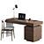 Modern 3D Office Desk Furniture 3D model small image 4