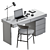 Modern 3D Office Desk Furniture 3D model small image 6