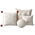 Fluffy Christmas Cushions Set 3D model small image 1