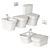 Duravit P3 Comforts Bathroom Set 3D model small image 5